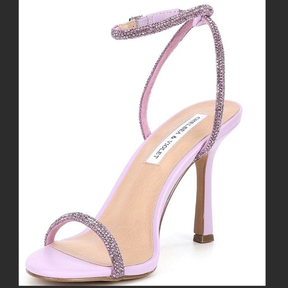 Chelsea and Violet Purple Bedazzled Heels - Picture 2 of 7